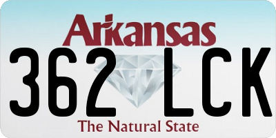 AR license plate 362LCK