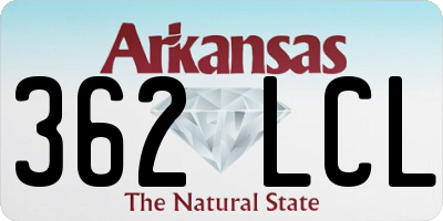AR license plate 362LCL