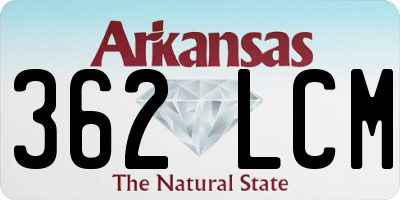 AR license plate 362LCM