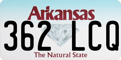 AR license plate 362LCQ