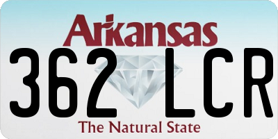 AR license plate 362LCR