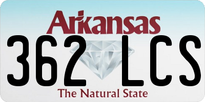 AR license plate 362LCS