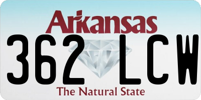 AR license plate 362LCW