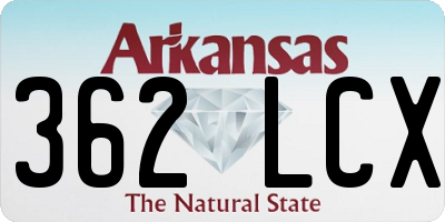 AR license plate 362LCX