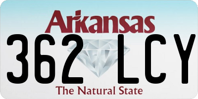 AR license plate 362LCY