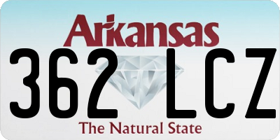 AR license plate 362LCZ