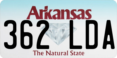 AR license plate 362LDA