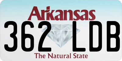 AR license plate 362LDB
