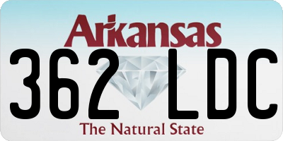 AR license plate 362LDC