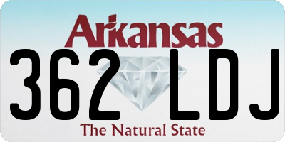 AR license plate 362LDJ