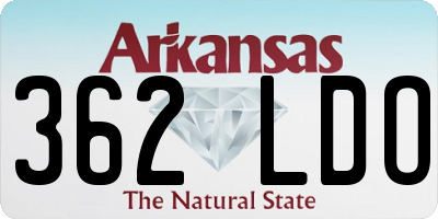 AR license plate 362LDO