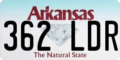 AR license plate 362LDR