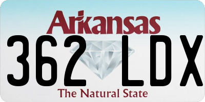 AR license plate 362LDX