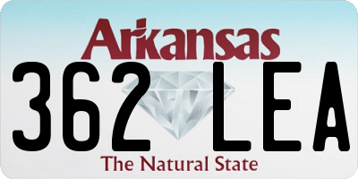 AR license plate 362LEA
