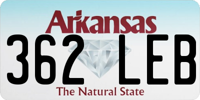 AR license plate 362LEB