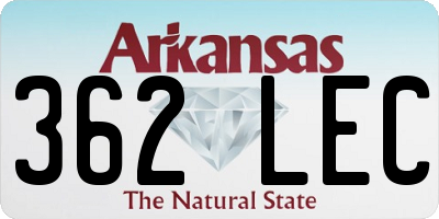 AR license plate 362LEC