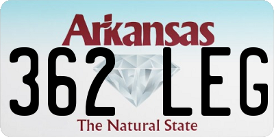AR license plate 362LEG