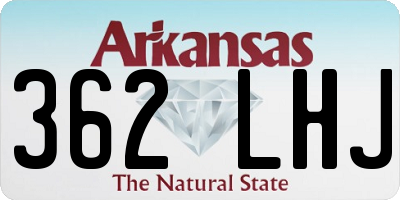 AR license plate 362LHJ