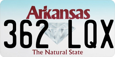 AR license plate 362LQX