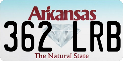AR license plate 362LRB