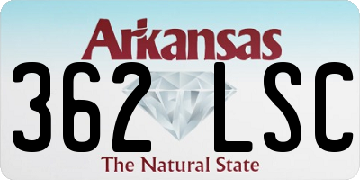 AR license plate 362LSC