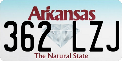 AR license plate 362LZJ