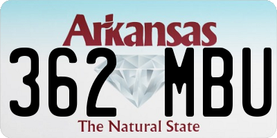 AR license plate 362MBU