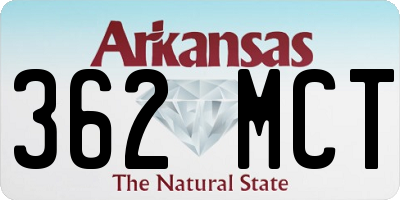 AR license plate 362MCT