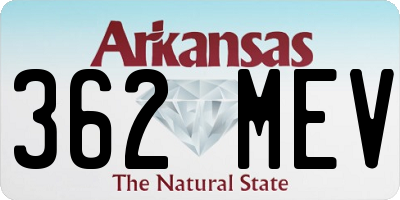 AR license plate 362MEV