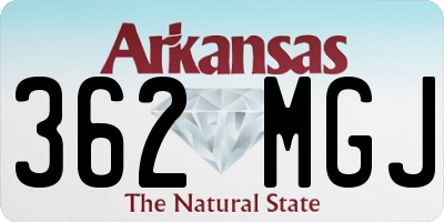 AR license plate 362MGJ