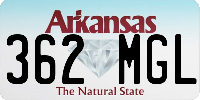 AR license plate 362MGL
