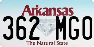 AR license plate 362MGO