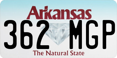AR license plate 362MGP