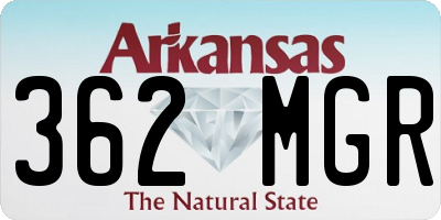 AR license plate 362MGR