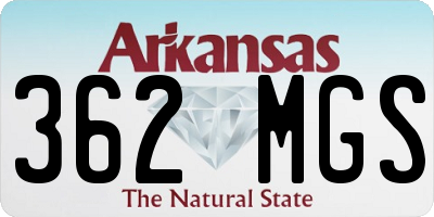 AR license plate 362MGS