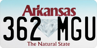 AR license plate 362MGU