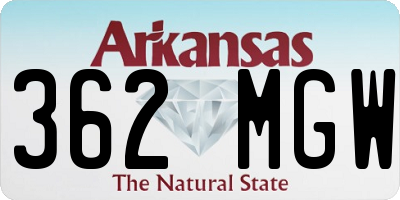 AR license plate 362MGW