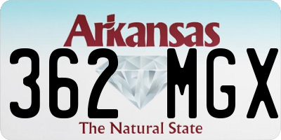 AR license plate 362MGX