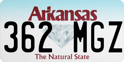 AR license plate 362MGZ