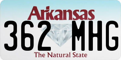 AR license plate 362MHG