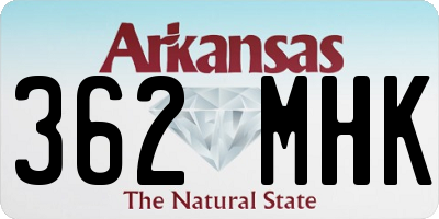 AR license plate 362MHK