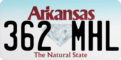 AR license plate 362MHL