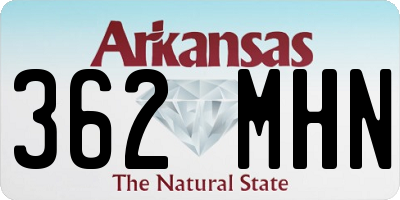 AR license plate 362MHN