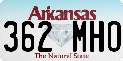 AR license plate 362MHO