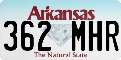 AR license plate 362MHR