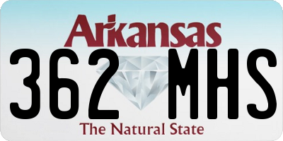 AR license plate 362MHS
