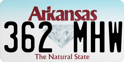AR license plate 362MHW
