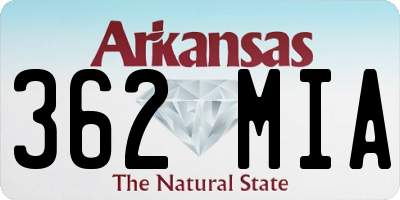 AR license plate 362MIA
