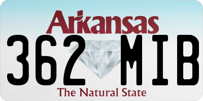 AR license plate 362MIB