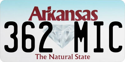 AR license plate 362MIC